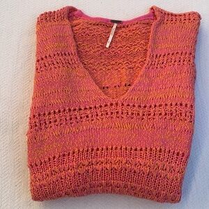 Free People V neck long sweater